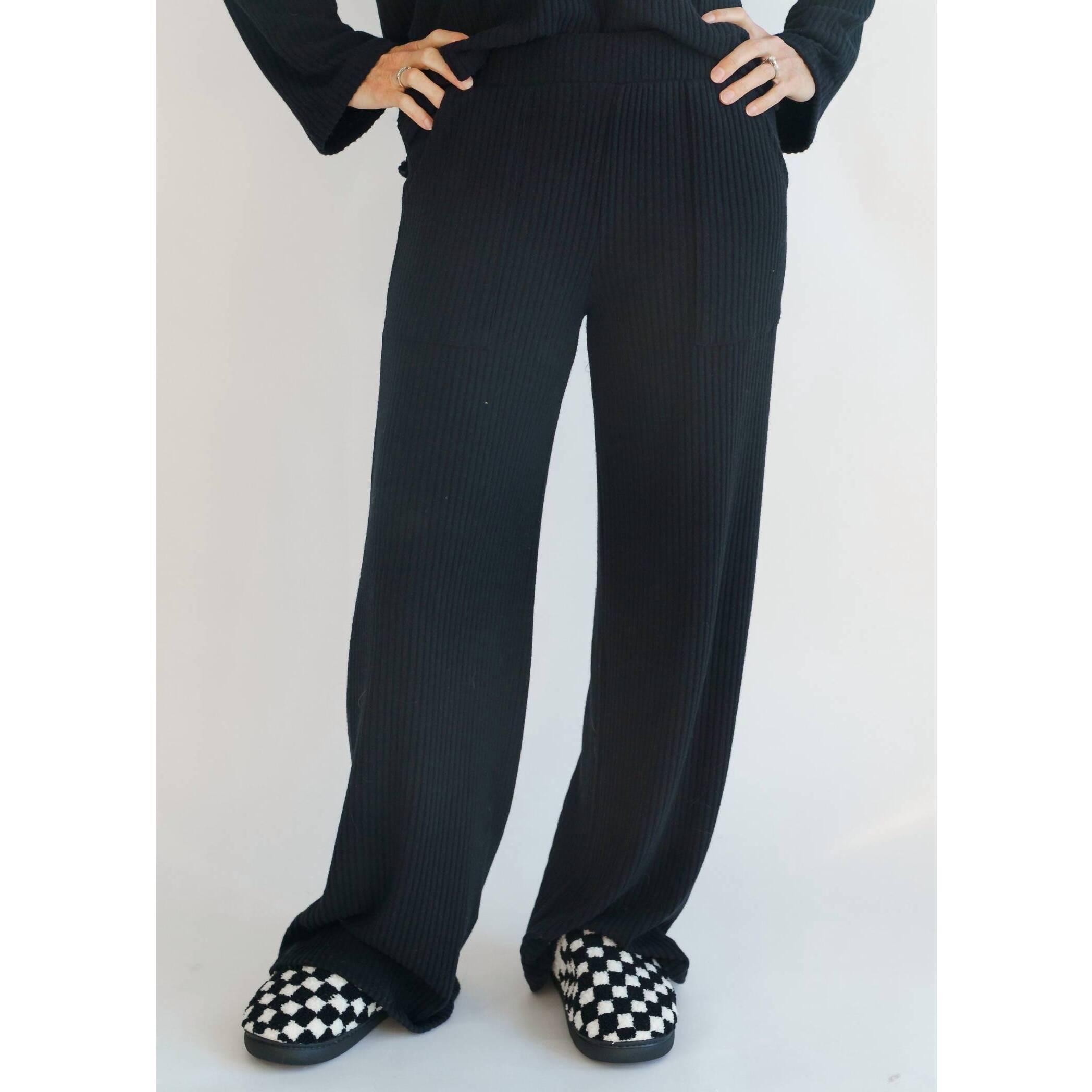 New Project Social T Shea Wide Leg Pant In Black